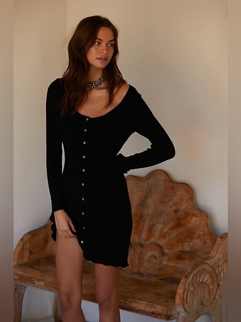 Free People | FP Beach All the Way Henley Mini Dress / Cardigan Size XS